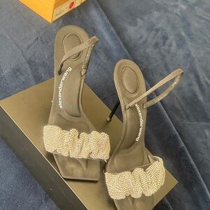 Alexander Wang Silver and Gray Heels